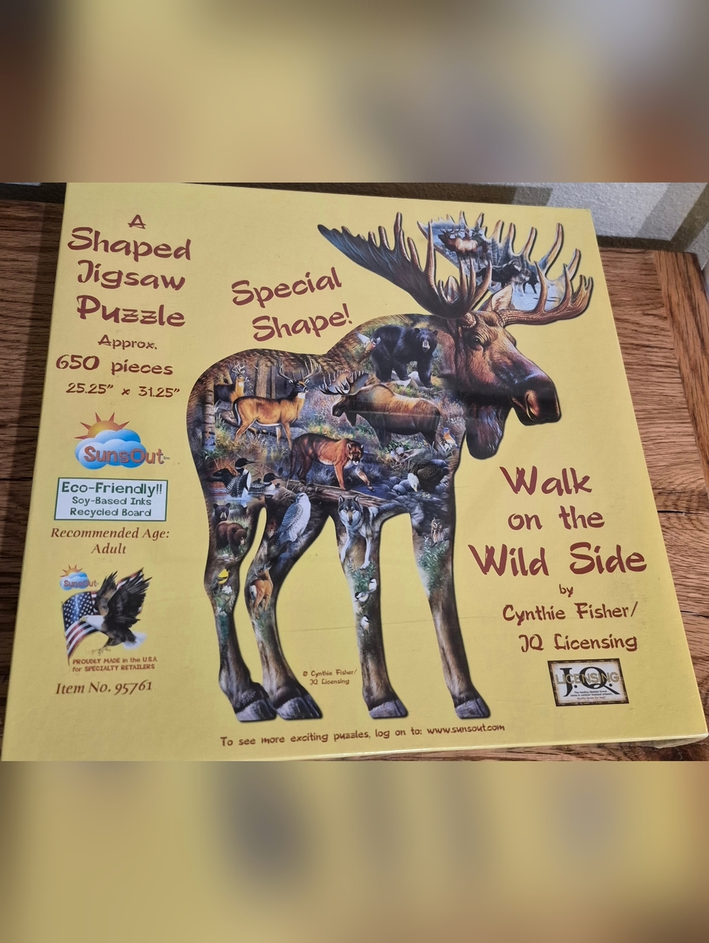 Sunsout 650 Pc Jigsaw Puzzle Walk On The Wild Side Moose by Cynthie Fisher 95761